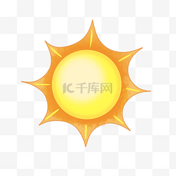 防晒主图图片_矢量手绘太阳