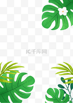 手绘绿植图片_手绘夏日绿植下载