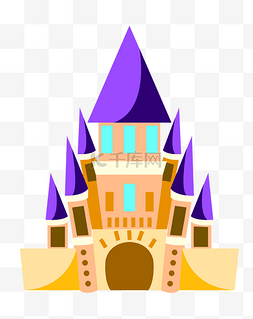 创意城堡装饰插画