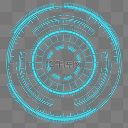 科技光标图片_蓝色科技开启元素