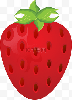 卡通草莓矢量图片_草莓季扁平卡通矢量草莓