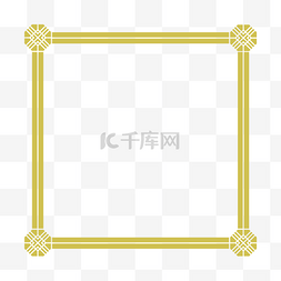 中式新年海报图片_金色中国风边框样式