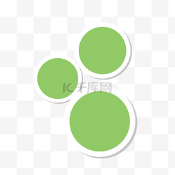 圆形简单几何图片_绿色圆形冷色