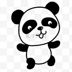 可爱卡通熊猫图标图片_可爱熊猫简单素材
