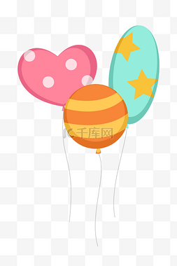 手绘儿童玩具气球插画