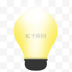 黄色暖色灯光灯泡矢量装饰元素