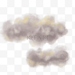 天空云朵手绘乌云密布