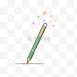 手绘风格学生图片_手绘矢量MBE风格学生写字笔