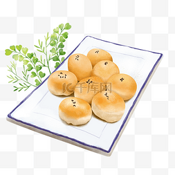 月饼插图图片_中秋节手绘中式糕点