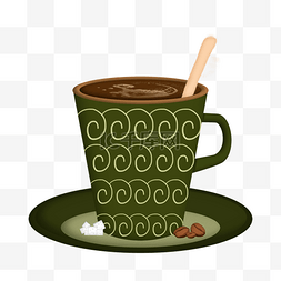 现磨咖啡图片_绿色现磨咖啡饮品