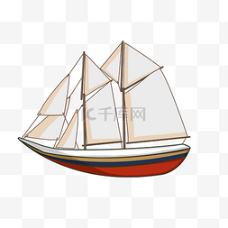 复古手绘手绘帆船