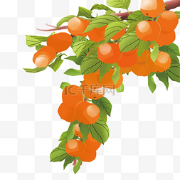 设计图片_红色的果实和绿叶子手绘设计