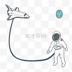 卡通宇宙框图片_太空宇航员边框装饰