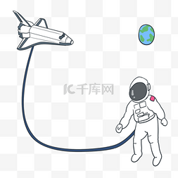 宇宙框卡通图片_太空宇航员边框装饰