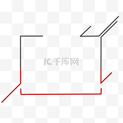 简约商务几何线条图片_撞色几何线条装饰