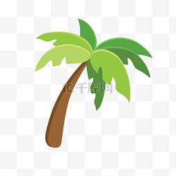 卡通椰子树图片_夏天暑假夏季椰子树免扣素材