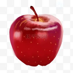 手绘卡通水果系列苹果