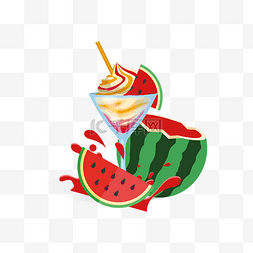 草莓卡通水果图片_矢量手绘卡通水果饮品