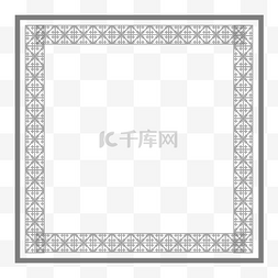 灰色花纹花边边框装饰