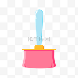 厕所设施图片_卡通扁平粉色卫生间扫把卫生间设