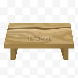 木头桌子图片_木板桌子卡通插画