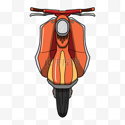 橘黄色摩托车头