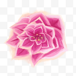 粉色花朵油画PNG