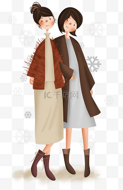 秋装冬装时尚女性