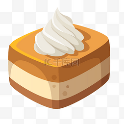 蛋糕奶油png图片_卡通手绘奶油面包