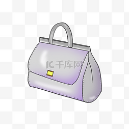 手提包图片_紫灰色女士手提包