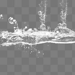 白色水滴波纹图片_白色水环水滴元素