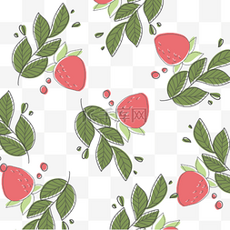 草莓水果海报图片_小清新简约草莓水果底纹