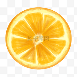 节日几何装饰图片_切面橙子素材元素