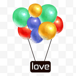 庆典氢气球图片_矢量手绘卡通气球热气球