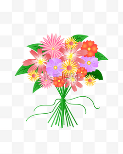 花卉盆栽卡通图片_矢量手绘卡通鲜花