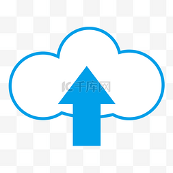 云上云图片_蓝色卡通可爱简约云上传UI图标
