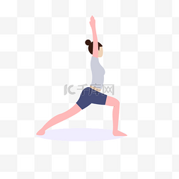 健身插画扁平化图片_运动健身卡通瑜伽矢量图