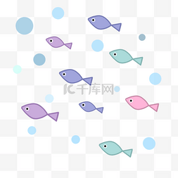 鱼类保护自然气泡彩色
