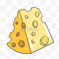 黄色奶酪卡通插画