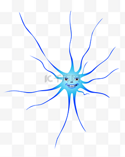 蓝色病毒细菌插图