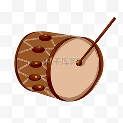棕色的架子鼓插画