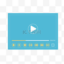 音乐播放器线图图片_视频播放器软件插画