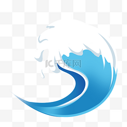 海浪礁石图片_卡通海浪PNG下载