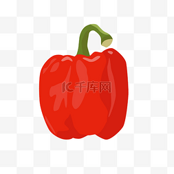 辣椒红色蔬菜图片_卡通矢量写实圆椒辣椒