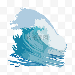 海浪图片_蓝色水浪素材