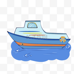 轮船插画图片_漂亮的轮船手绘插画