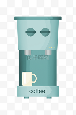 蓝色咖啡机 