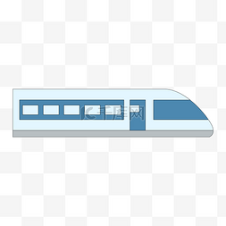 交通工具地铁图片_扁平蓝色商务火车免抠