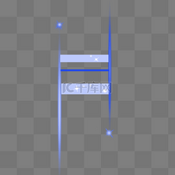蓝色字母形梦幻发光光效