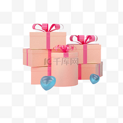 礼物一堆图片_一堆精美的粉色礼物盒